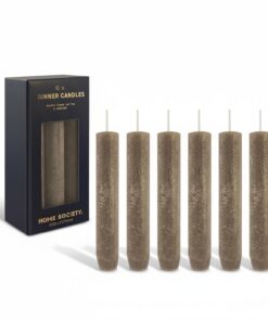 Taupe Sand kurze Stabkerzen – Festliches Ambiente erstellen, durchgefärbt, palmölfrei – Hochzeit, Weihnachten, festliche