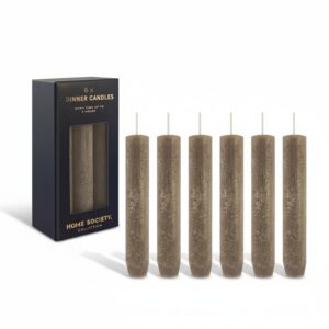 Taupe Sand kurze Stabkerzen – Festliches Ambiente erstellen, durchgefärbt, palmölfrei – Hochzeit, Weihnachten, festliche