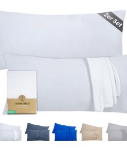 Terra Beds Einakter Kopfkissenbezug 40 x 80 Oeko-Tex Made in Green - Baumwolljersey 160 g/m², weich und atmungsaktiv - W