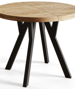 Runder Esstisch ausziehbar OVO - Stabile Konstruktion undModern Design für Wohnzimmertisch und Küchentisch - Durchmesser