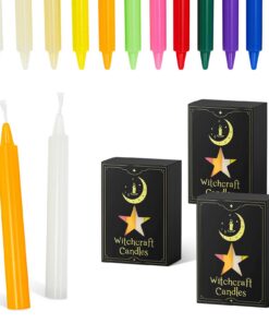 36 Duftfreie Baumkerzen, Kleine Kerzen Stabkerze Bunt, Ideal für Kerzenhalter und Dekoration (10CM) 36 Spitzkerzen, St