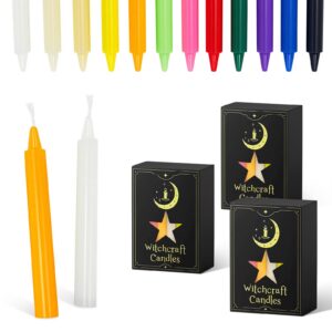 36 Duftfreie Baumkerzen, Kleine Kerzen Stabkerze Bunt, Ideal für Kerzenhalter und Dekoration (10CM) 36 Spitzkerzen, St