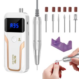 Nagelfräser für Gelnägel 35000 U/min Elektrisch Fräser Nägel LCD-Display Maniküre Pediküre