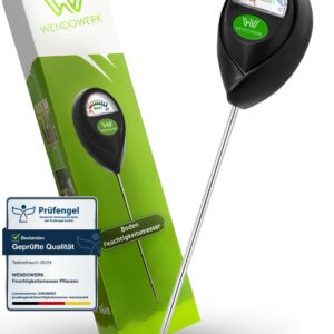 Wendowerk® Boden Feuchtigkeitsmesser Grün - Ohne Batterien - Premium Bodentester für Pflanzen - Grün - 2025