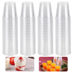 Kleemeiero 200Stück Transparente Shotgläser für Geburtstage und Partys Wiederverwendbar Plastik 30ml