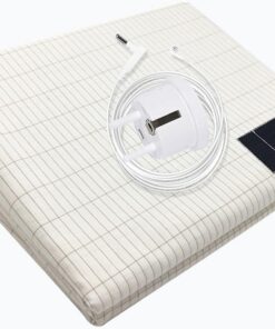 Erdungsbettlaken für Besser Schlafen Komplettset inkl. Earthing Matte, Erdungsmatte für Bett in EU-Norm, Silberfaser Bio