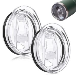 WKRTDY 2er Set Ersatzdeckel für Thermobecher - Langlebige, transparente Kunststoff-Deckel für dichtes Trinken - Idealer