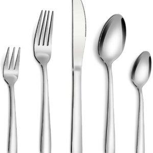 Bestdin Edelstahl Besteck Set 6 Personen, Spülmaschinenfest, ideal für Haus und Party | Bestdin 30 Teiliges Besteck Set