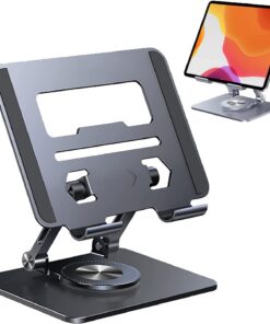 Lcmei Blueorxy Laptop-Ständer (Grey) - Aluminiumlegierung, 360 ° drehbar, Heat-Vent-Faltbar, bis 17 Zoll