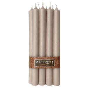 Nordring 8 Stabkerzen - Rustik Sahara - 2,2 x 25 cm hoch - durchgefärbt und RAL-zertifiziert - Ideal für Dekoration in Y