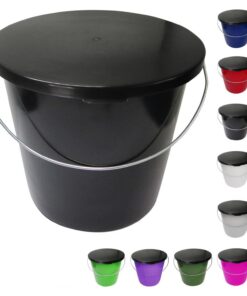 Netproshop 5 Liter Lebensmittelaufsichtsamt-eiferkel mit Skala für Hausbewohnerenschwarz