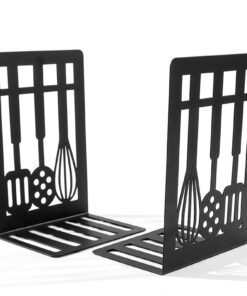 LdawyDE Buchstütze Schwarz, Metallische Buchstütze Kinder Schreibtisch Bookends