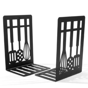LdawyDE Buchstütze Schwarz, Metallische Buchstütze Kinder Schreibtisch Bookends