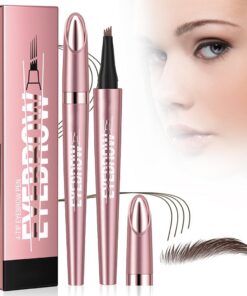 Wasserfester Microblading Augenbrauenstift für Natürliches Make-up | 4-Gabelspitzen Magie Microblading Eyebrow Pen für