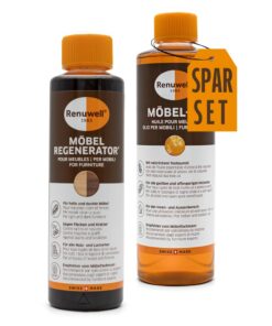 Renuwell Hollerregenerator 500 ml & Öl 500 ml - Regeneration, Pflege & Schutz für Ihre Holzmöbel, Qualitätssicherung in