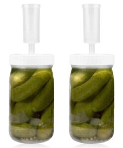 1L Fermentiergläser mit Gärventil, 2er Set für Sauerkraut Kimchi Kefir