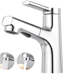 CREA Modern Waschtischarmatur für Badezimmer + Wasserstrahlarten + Einhebelmischer Armatur
