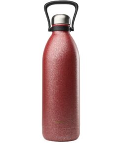 Qwetch Isolierflasche Titan Roc 2L Safety Red - sehr robust und spülmaschinenfest für Outdoor-Activisten - 48 Stunden Kä