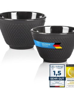 Dimono Gusseisen Teetassen Asiatisch Traditionell 2er Set