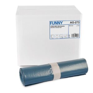 RECYCLETFUN Einmonatlige Müllbeutel in Blau, reißfeste Müllsäcke 120l, 700 mm x 1100 mm, 200 Stück, bestenbewertet für H