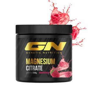 GN Laboratories Magnesiumcitrat Pulver (Himbeere) – Hoher Magnesiumgehalt – Unterstützt Muskeln, Nerven & Knochen – 100%