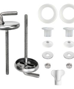 Edelstahl Sitz ScharnierFanmitrk WC, ideal für Duroplast- und Kunststofftoilettensägen | Edelstahl ScharnierFanmitrk WC