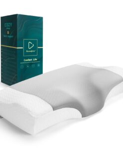 Ecosafeter Memory Foam Kopfkissen für Orthopädisches Schutz gegen Schulterschmerzen für Seiten, Rücken & Bauchschläfer -