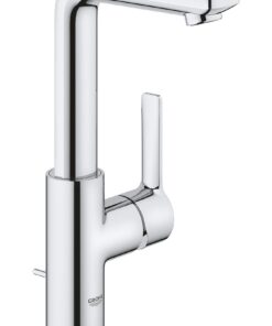 GROHE Lineare Wassersparend Wasserhahn für das Bad: langlebige Oberfläche, einfache Installation, chrom, 25cm hoch, Zugs