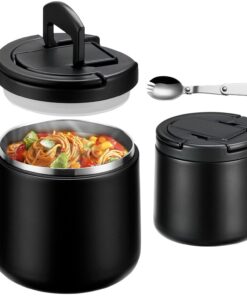 Itslife Thermobehälter für Essen 600ml Auslaufsicher Edelstahl für Kinder Schule