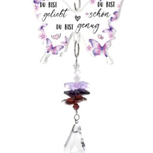 PRSTENLY Schmetterling Kristall Sonnenfänger Geburtstagsgeschenk für Frauen.transformsiland.com