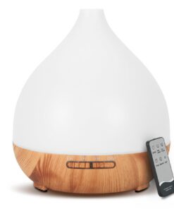 Cozary 400ml Ultraschall Diffusionsrhemade zur Aromatherapie für Liebhaber von ätherischen Ölen mit LED-Lichteffekt