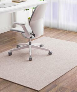 Odot Bodenschutzmatte Bürostuhl Kratzfest rutschfest Kratzschutz für Schreibtischstühle (Beige,120x130cm) Odot Bodensc