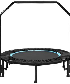 LIFERUN Mini Cardio-Trampolin für Erwachsene 150 kg belastbar - Indoor Training 101cm - Verstellbare Haltegriffe,Zuhause