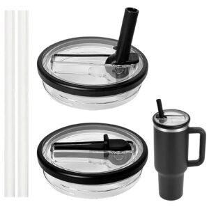 Stanley Cup Deckel 40 Oz – Auslaufsicher, staubdicht & wiederverwendbar – Ersatzdeckel für Stanley Becher (Schwarz) – Ho