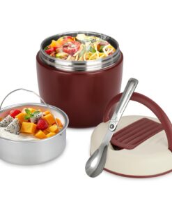 Romon Thermobehälter für Essen 1200ml, Warmhaltebehälter aus Edelstahl mit Deckel für Kinder und Erwachsene bei Aufbewah