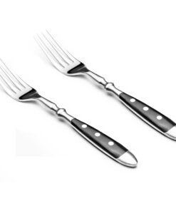 Kerafactum 2 Gabeln Fleischgabel & Essgabel im Set | Bratengabel für den gedeckten Tisch | Landhausstil Bistro Set erwei