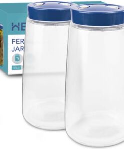 HEFTMAN Gärglas 2,2 Liter 1-Wege-Belüftung für Kefir Kimchi Sauerkraut