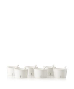 SELETTI Porzellan Eisbecher Set 6er Ø 8,8 cm mit Schaufel