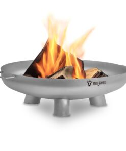 BBQ-Toro Edelstahl Feuerschale Ø 60 cm mit Drei Standbeinen für Garten & Outdoor