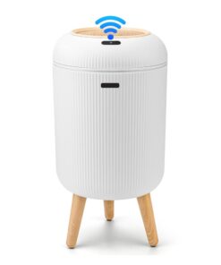 Automatischer Mülleimer mit Sensor - Elektrischer Geruchsdichter und Wasserdicht Behälter 10L für Küche - Weiß und leise