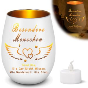 Windlicht aus Glas mit Gravur für Frauen als Geburtstagsgeschenk (tbG) Windlichtpersonalisiert für Lehrerin und Kolleg