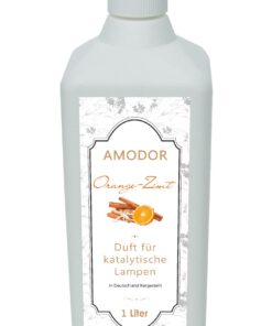 AMODOR Orange-Zimt 1 L - Raumduft für katalytische Lampen - Hausgemachter Duft - Nachfüllflasche