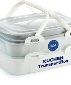 **2friends Kuchen-Transportbox Grau - Robust Muffin Box für familienfreundliche Gelegenheiten** | **2friends Kuchen-Tra