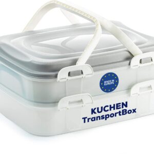 **2friends Kuchen-Transportbox Grau - Robust Muffin Box für familienfreundliche Gelegenheiten** | **2friends Kuchen-Tra
