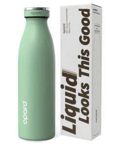 Opard Isolierte Edelstahl-Wasserflasche - Auslaufsicher & Schwitzfrei - 500ml Minzgrün