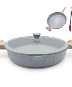 2-in-1 Keramik Pfanne 32 cm Antihaft für gesunde Kochen ClimatePartner certified | 2-in-1 Keramikpfanne mit Deckel 32 c