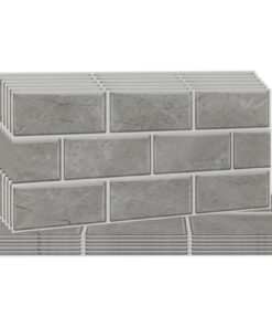 Küchenrückwand Fliesenaufkleber Hellgrau 15x30cm Selbstklebend | Backstein Klebefliesen Selbstklebend für Bad und Küche