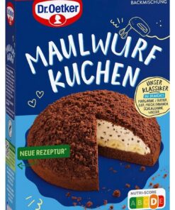 Dr. Oetker Maulwurf-Kuchen Backmischung, 5er Pack 435g, Sahne-creme & Schokolade, ideal für Familien mit Kindern, Rainfo