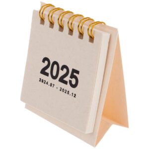 MAGICLULU Kleiner Tischkalender 2025 Metallring Doppeldrahtbindung
