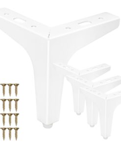 La Vane Möbelfüße weiß - stabile Ersatzbeine für Schrank & Sofa | Diamant-Dreieck Design | Einfache DIY Montage